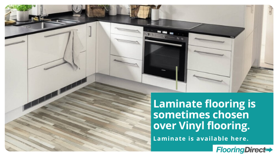 Laminate flooring is sometimes chosen over Vinyl flooring.