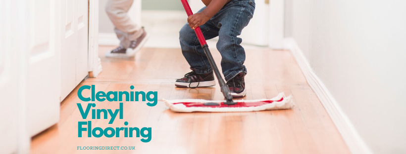 Cleaning vinyl flooring.