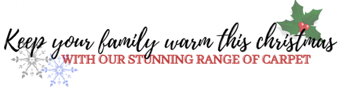 Carpets to keep your warm at Christmas Banner