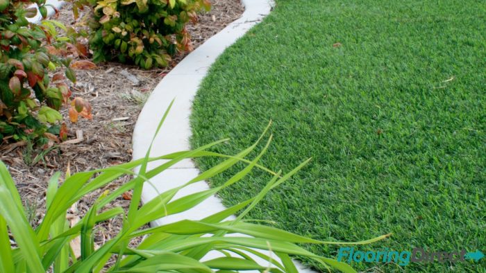 Artificial grass in the garden