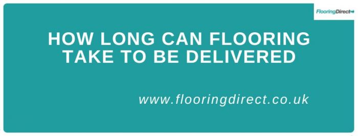 Flooring can be delivered by various couriers
