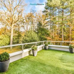 Artificial grass in the winter