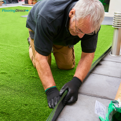 Artificial grass in Winter
