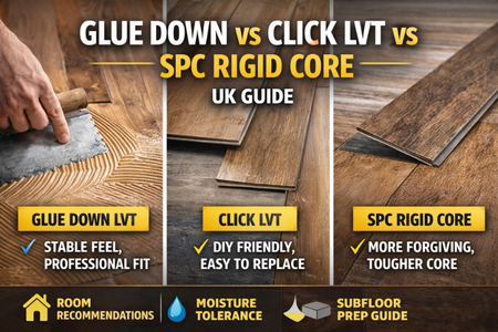 Glue Down vs Click LVT vs SPC Rigid Core UK Guide