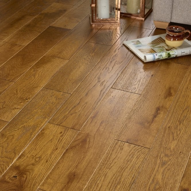 Allona Engineered Wheat Oak 18mm x 125mm Brushed & Lacquered