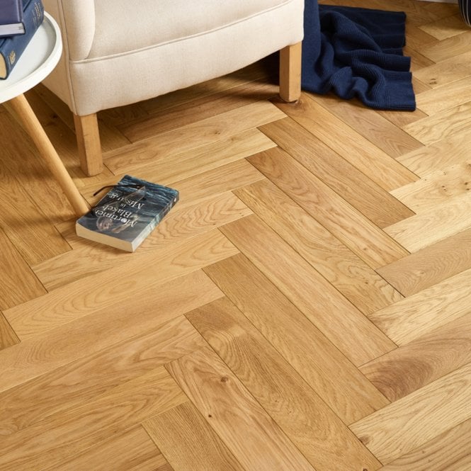 Allona Herringbone Natural Oak 15mm x 100mm Hardwax Oiled