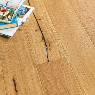 Premium Engineered Distressed Natural Oak 15mm x 220mm Hardwax Oiled