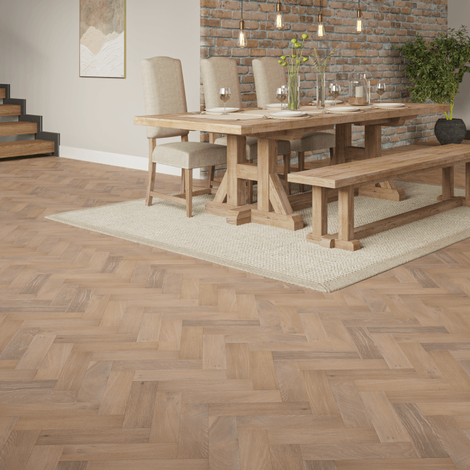 Allona Regal Oak Herringbone Engineered Grey Oak Flooring 10mm x 80mm UV Lacquered
