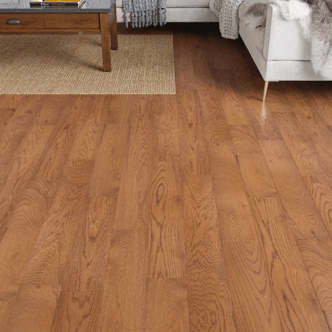 Allona Tilston Oak Engineered Oak Flooring 14mm x 150mm Brushed & Golden UV Oiled