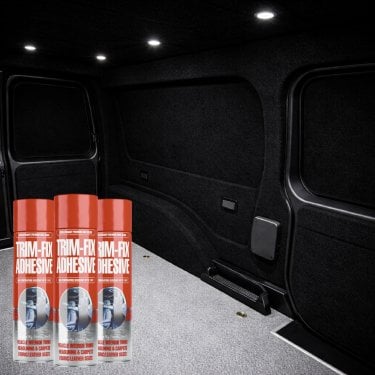 Black 4 Way Stretch Van Lining Carpet