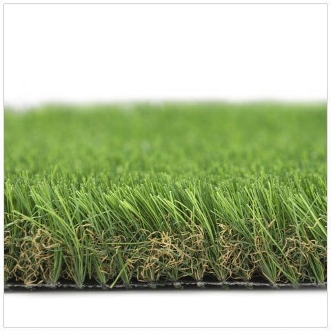 Freshly styled artificial grass