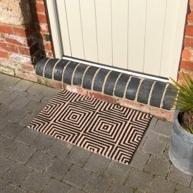 Coir Door Mat Geometric Squares