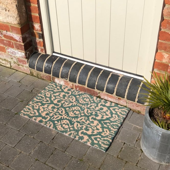 Flooring Direct Coir Door Mat Ikat Teal