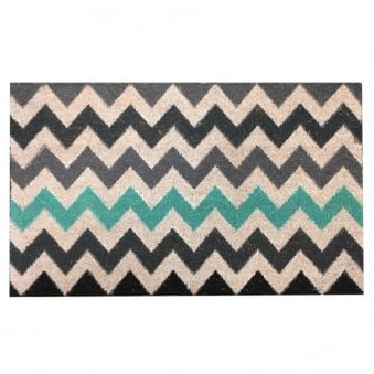 Coir Door Mat Multi Chevron