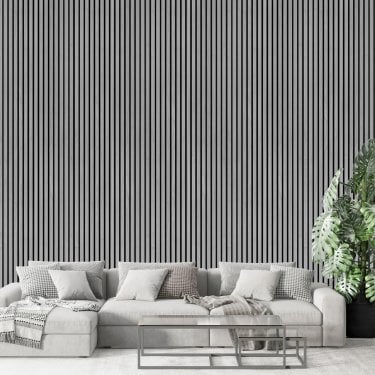 Light Grey Oak Wide Slat Panel