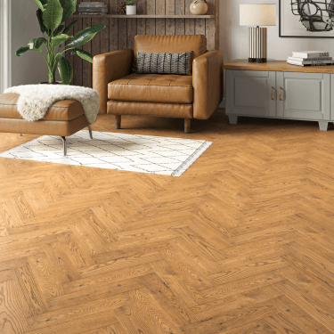Mobberley Oak Herringbone Engineered Oak Flooring 20mm x 80mm Golden Brushed & UV Oiled