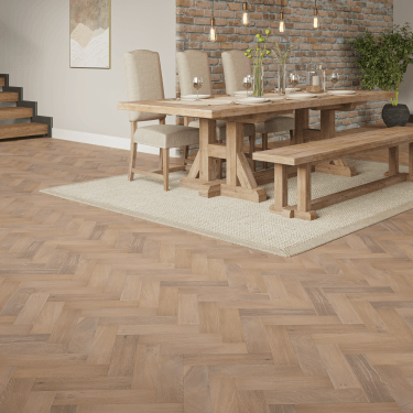Regal Oak Herringbone Engineered Grey Oak Flooring 10mm x 80mm UV Lacquered