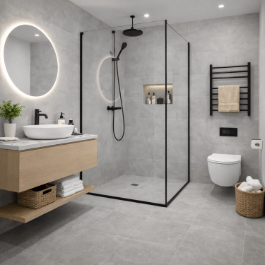 Tile Design ECO Cement Grey Peel & Stick