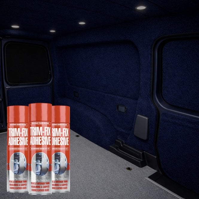 Vision Navy Blue 4 Way Stretch Van Lining Carpet