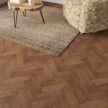Winshill Oak Herringbone Engineered Golden Oak Flooring 10mm x 80mm Brushed & UV Lacquered